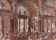 unknow artist Reconstruction of the Baths of Diocletian in Rome painting
